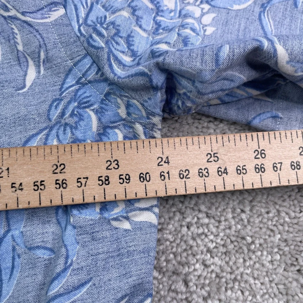 Brooks Brothers Shirt Mens Large Blue Pineapple Reverse Print Regent Button Up